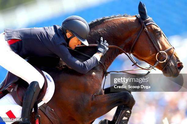 Alexandra riding Volnay du Boisdeville during the FEI World Equestrian Games 2018 on September 19, 2018 in Tryon, United States of America.