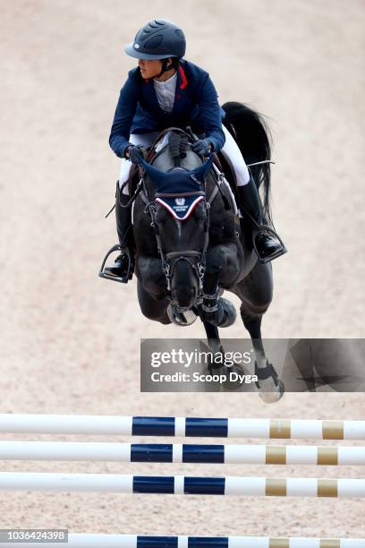 Jasmine riding Jaguar vd Berghoeve during the FEI World Equestrian Games 2018 on September 19, 2018 in Tryon, United States of America.