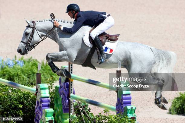 Alexis riding Timon d'Aure during the FEI World Equestrian Games 2018 on September 19, 2018 in Tryon, United States of America.