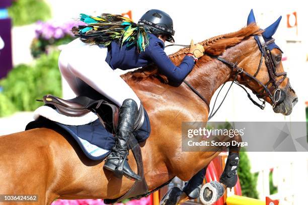 Danielle riding Lizziemary during the FEI World Equestrian Games 2018 on September 19, 2018 in Tryon, United States of America.