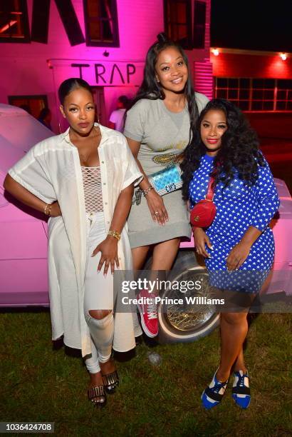 Malaysia Pargo, Monyetta Shaw and Antonia Wright at 13 Stories on September 19, 2018 in Newnan, Georgia.