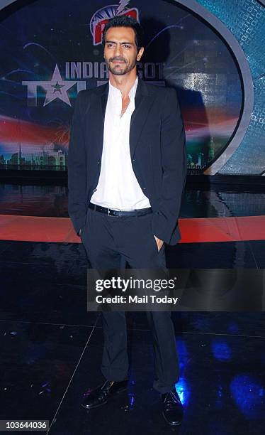 Arjun Rampal on the sets of the show India's Got Talent in Mumbai on August 23, 2010.