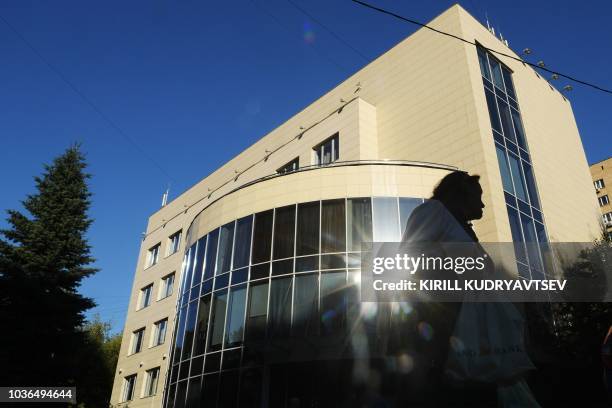 Picture taken on September 20, 2018 shows the RUSADA building in Moscow. - The World Anti-Doping Agency on September 20, 2018 lifted a ban on...