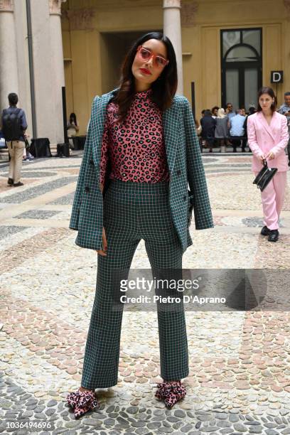 Levante attends the Vivetta show during Milan Fashion Week Spring/Summer 2019 on September 20, 2018 in Milan, Italy.