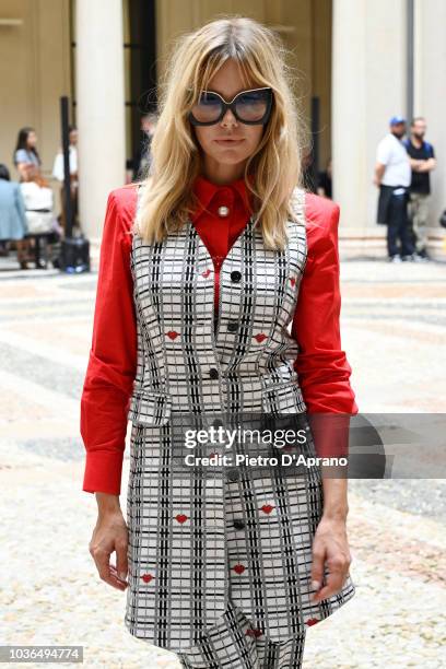 Barbara Snellenburg attends the Vivetta show during Milan Fashion Week Spring/Summer 2019 on September 20, 2018 in Milan, Italy.