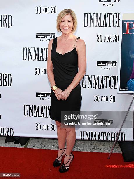 Former tennis player Chris Evert attends the premiere of "Unmatched" at Tribeca Cinemas on August 26, 2010 in New York City.