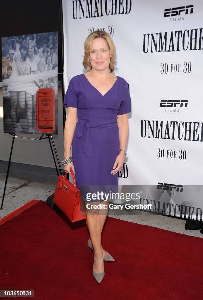 Host Mary McKendry attends the premiere of "Unmatched" at Tribeca Cinemas on August 26, 2010 in New York City.