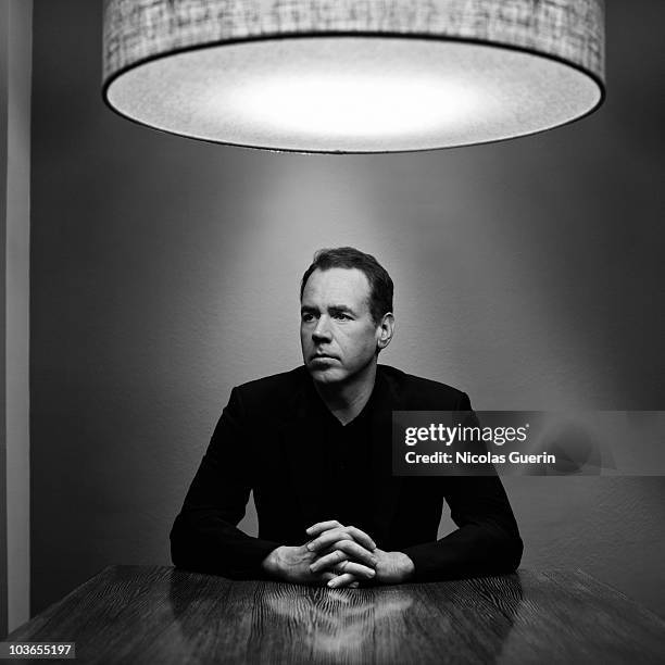 Writer Bret Easton Ellis poses at a portrait session for Self Assignment in Los Angeles on February 9, 2009.