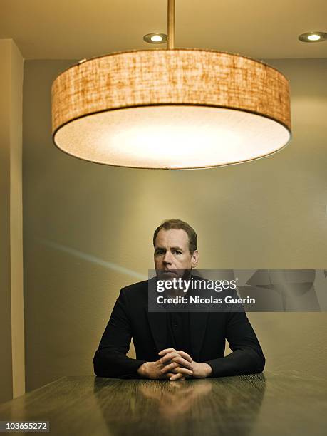 Writer Bret Easton Ellis poses at a portrait session for Self Assignment in Los Angeles on February 9, 2009.