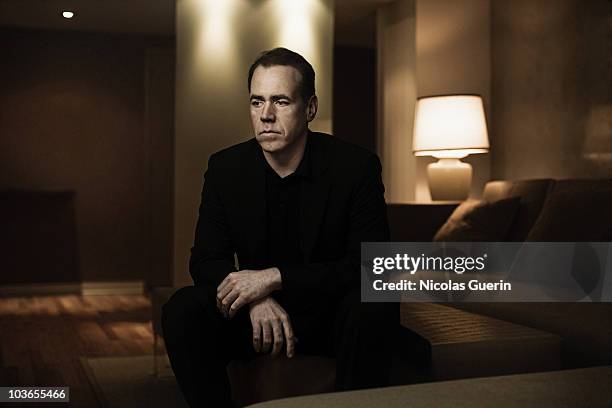 Writer Bret Easton Ellis poses at a portrait session for Self Assignment in Los Angeles on February 9, 2009.