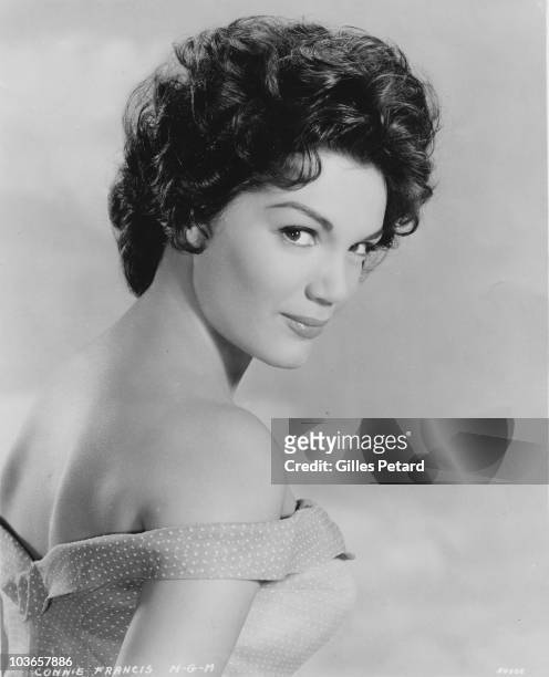 Connie Francis poses for a studio portrait in 1959 in the United States.