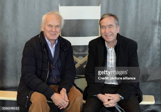 Andreas Schreitmueller of the culture channel Arte and the Slovakian film producer Jan Mojto pose at the filmset 'Alatriste' in Budapest, Hungary, 11...