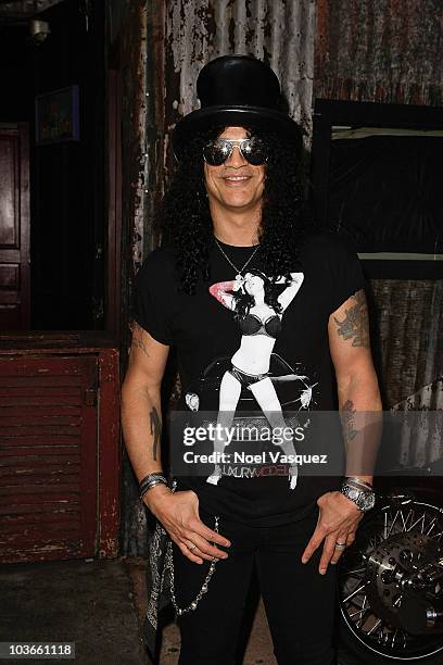 Slash attends the 2010 Sunset Strip Music Festival Tribute to Slash at the House of Blues Sunset Strip on August 26, 2010 in West Hollywood,...