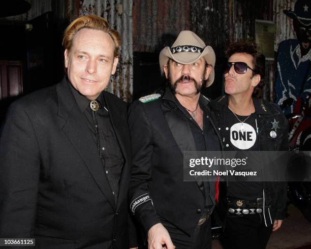 Danny Harvey, Lemmy Kilmister and Jim Phantom of The Head Cat attend the 2010 Sunset Strip Music Festival Tribute to Slash at the House of Blues...