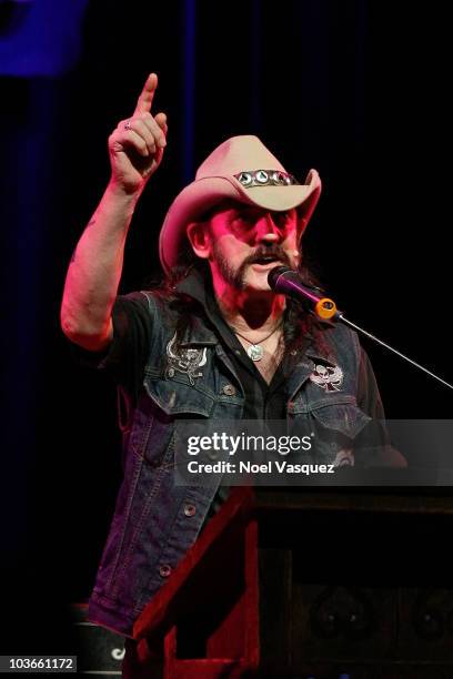 Lemmy Kilmister attends the 2010 Sunset Strip Music Festival Tribute to Slash at the House of Blues Sunset Strip on August 26, 2010 in West...