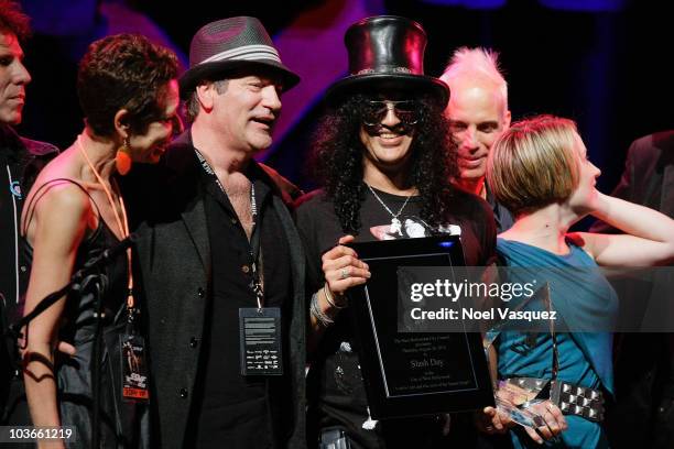 Slash attends the 2010 Sunset Strip Music Festival Tribute to Slash at the House of Blues Sunset Strip on August 26, 2010 in West Hollywood,...