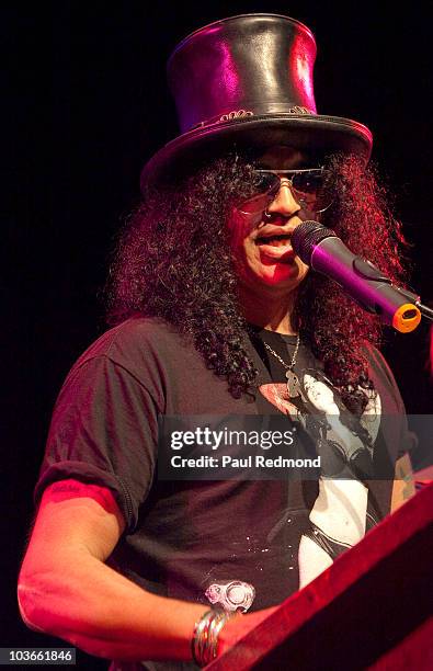 Musician Slash accepts award at the 2010 Sunset Strip Music Festival - Slash Tribute at House of Blues Sunset Strip on August 26, 2010 in West...