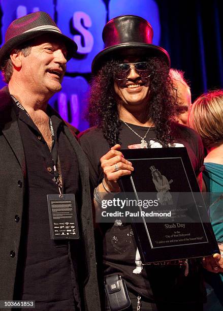 Musician Slash presented with "Slash Day" plaque at the 2010 Sunset Strip Music Festival - Slash Tribute at House of Blues Sunset Strip on August 26,...