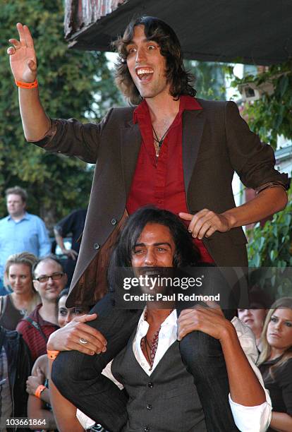 Musicians Brandon Davar and Harry Ostrem of the Shrill arrive at the 2010 Sunset Strip Music Festival - Slash Tribute at House of Blues Sunset Strip...