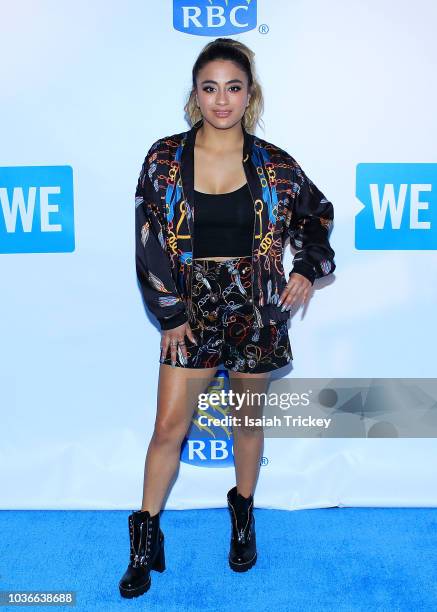 Ally Brooke arrives at WE Day Toronto on the WE Carpet at Scotiabank Arena on September 20, 2018 in Toronto, Canada.