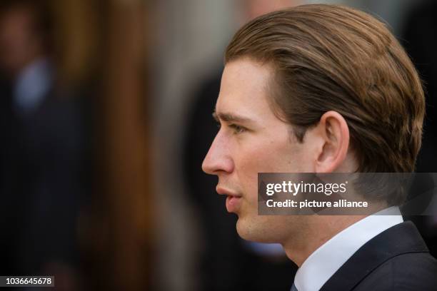 Austrian Foreign Minister Sebastian Kurz arrives to a meeting of the OSCE troika in Villa Borsig in Berlin, Germany, 12 April 2016. The conflicts in...