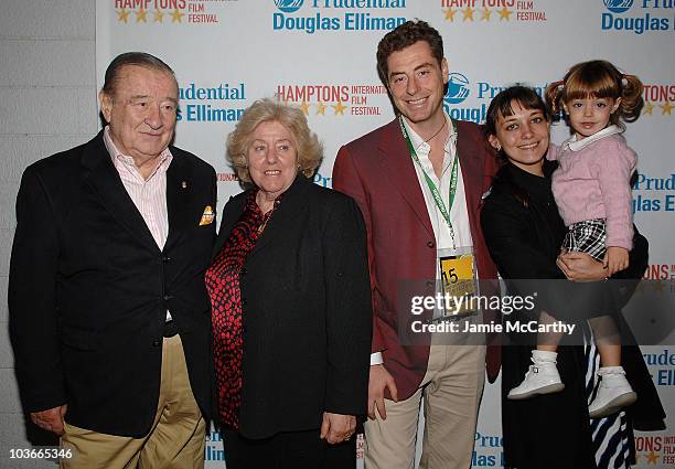 Sirio Maccione, Egidiana Maccione, Mauro Maccione, Francesca Maccione and Stella Maccione arrive at the Hamptons Film Festival screening of "Table in...