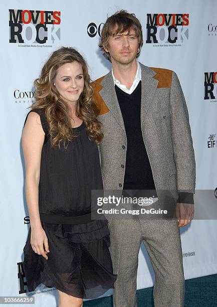 Actress Alicia Silverstone and Christopher Jarecki arrive at Movies Rock event at the Kodak Theatre on December 2, 2007 in Hollywood, California.