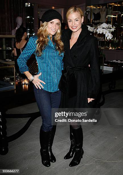 Actresses Brooke Mueller and Jessica Collins during the Kiki De Montparnasse store opening at Kiki De Montparnasse on December 3, 2007 in Los...