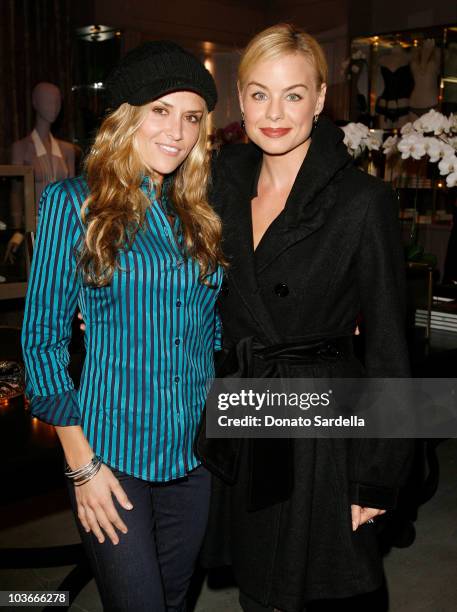 Actresses Brooke Mueller and Jessica Collins during the Kiki De Montparnasse store opening at Kiki De Montparnasse on December 3, 2007 in Los...