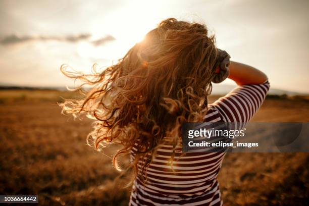 beautiful girl - wavy hair stock pictures, royalty-free photos & images