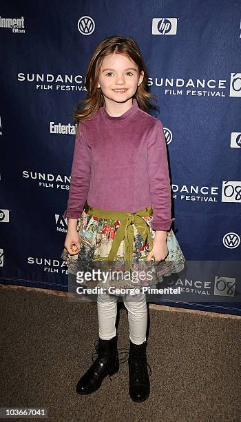 Actress Morgan Lily attends the premiere of "Henry Poole Is Here" at the Eccles Theatre during the 2008 Sundance Film Festival on January 21, 2008 in...