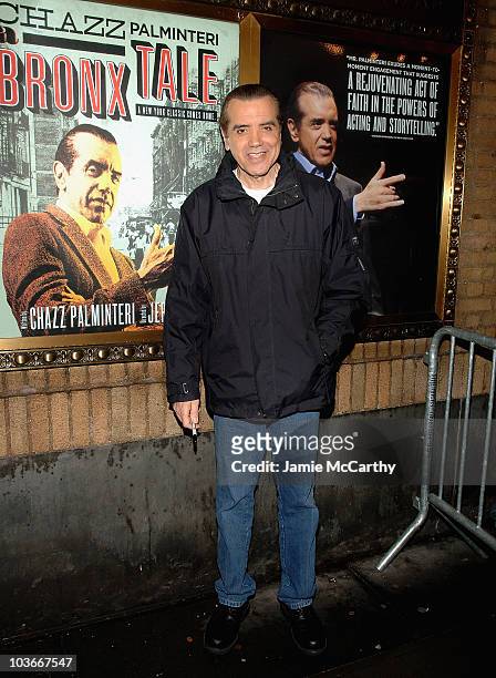 Actor-playwright Chazz Palminteri attends "A Bronx Tale" Special Performance for Fidelity Futurestage Students at the Walter Kerr Theatre on February...