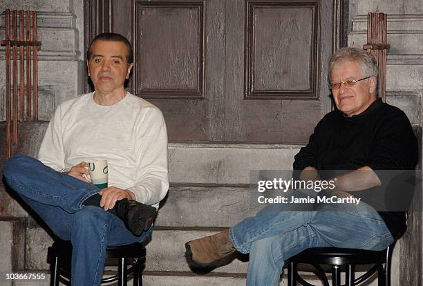 Actor-playwright Chazz Palminteri and director Jerry Zaks attend "A Bronx Tale" Special Performance for Fidelity Futurestage Students at the Walter...