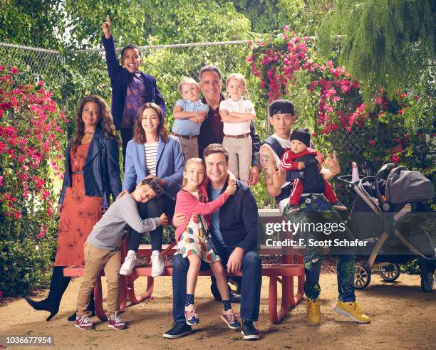 Walt Disney Television via Getty Images's "Single Parents" stars Kimrie Lewis as Poppy, Devin Trey Campbell as Rory, Tyler Wladis as Graham, Leighton...