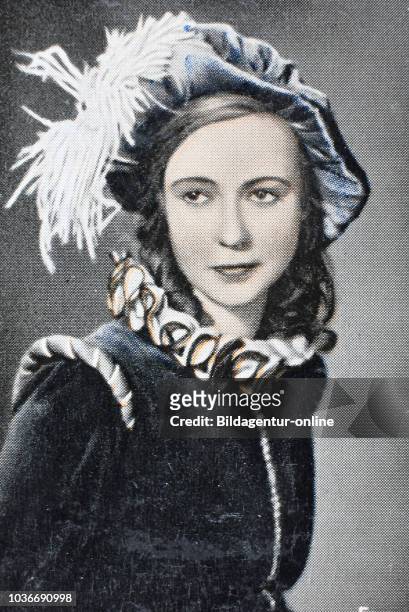 Hertha Thiele was a German actress, digital improved reproduction of an historical image