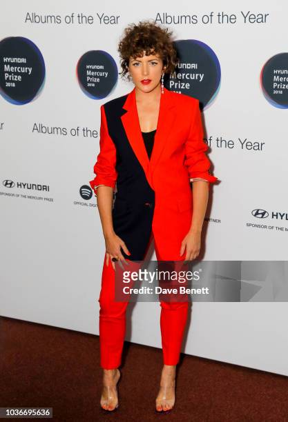 Host Annie Mac attends the Hyundai Mercury Prize 2018 at Eventim Apollo on September 20, 2018 in London, England.