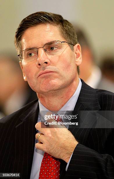 Brett Cocales, drilling engineer for BP Plc, testifies during the Deepwater Horizon joint investigation hearings conducted by the U.S. Coast Guard...