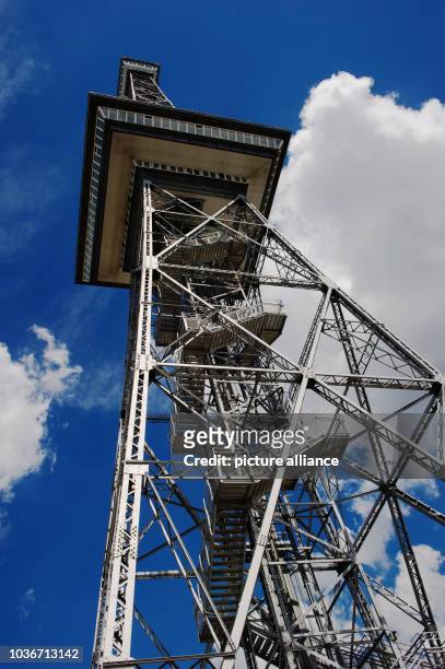 Berlin's radio tower stands tall pointing towards a blus sky in Berlin, Germany, 6 July 2014. The radio tower is to close doors for maintenance work...