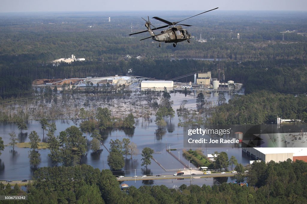 U.S. Military Surveys Flood Damage After Hurricane Florence