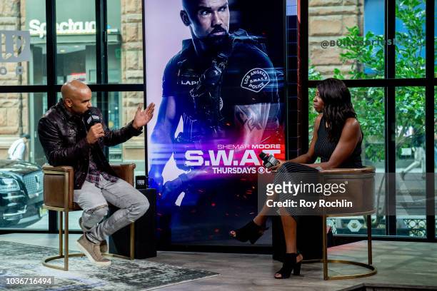 Actor Shemar Moore discusses "S.W.A.T." with the Build Series at Build Studio on September 20, 2018 in New York City.