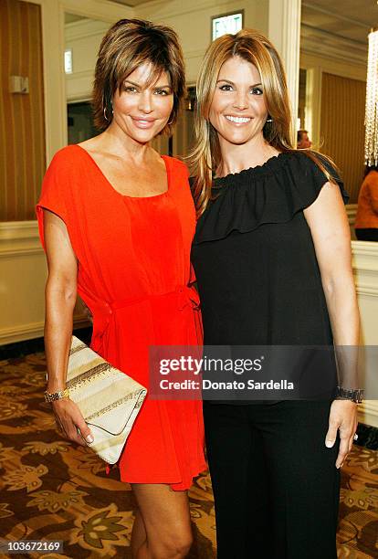 Actresses Lisa Rinna and Lori Loughlin attend the Saks Fifth Avenue presents Oscar De La Renta Fall 2008 Collection at the Annual Colleagues Luncheon...