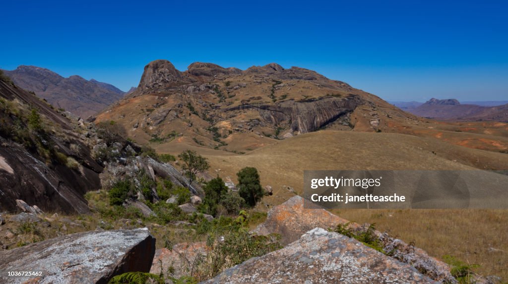 Rural Landscape from The Chameleon mountain, Tsaranoro Valley near Andringitra National Park, Madagascar