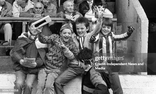 Derry City FC Vs Home Farm FC, Derry City fans in Tolka Park, . .