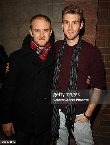 Actor Ben Foster and Jon Foster attend the premiere of "The Messenger" during the 2009 Sundance Film Festival at Eccles Theatre on January 19, 2009...