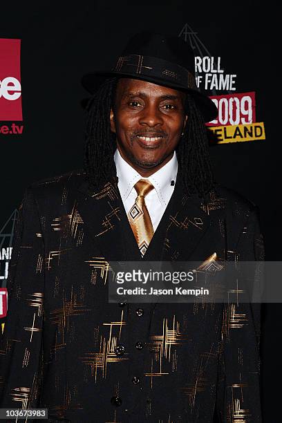Marvin Thompson, brother of deceased Jason 'Jam Master Jay' Mizell attends the 24th Annual Rock and Roll Hall of Fame Induction Ceremony at Public...