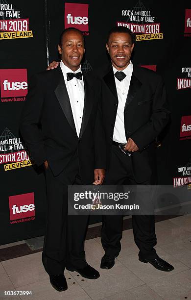 Vincent Calloway and Reggie Calloway attends the 24th Annual Rock and Roll Hall of Fame Induction Ceremony at Public Hall on April 4, 2009 in...