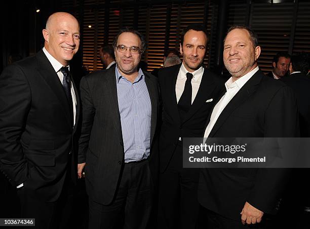 S Bryan Lourd, Producerr Bob Weinstein, Director Tom Ford and Producer Harvey Weinstein attends the "A Single Man" After Party held at Jamie Kennedy...