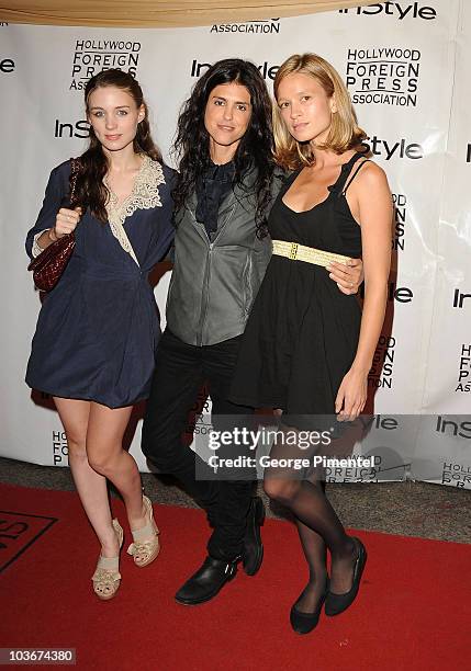 Rooney Mara, Francesca Gregorini and Amy Ferguson attend the InStyle Party held at the Windsor Arms Hotel during the 2009 Toronto International Film...