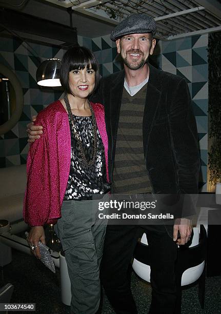 Trina Turk and Jonathan Skow attend Launch Party For HUE By Kelly Wearstler At The Avalon's Oliverio Restaurant on November 18, 2009 in Beverly...