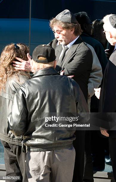 Father Bernie Haim attends the private funeral service for his son Corey Haim at Steeles Memorial Chapel on March 16, 2010 in Thornhill, Canada.